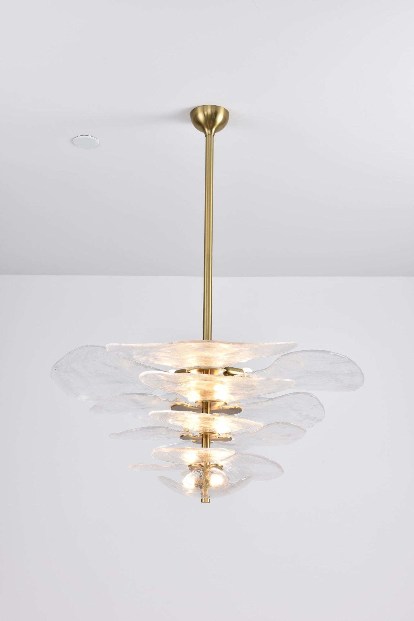 Crivs Chandelier Gold Murano Glass Petal Luxury