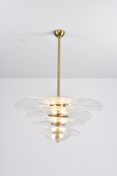 Crivs Chandelier Gold Murano Glass Petal Luxury