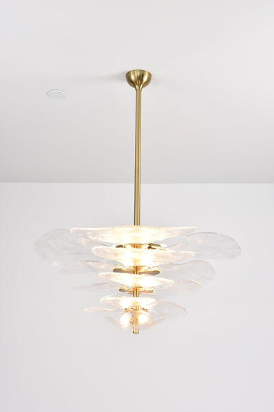Crivs Chandelier Gold Murano Glass Petal Luxury