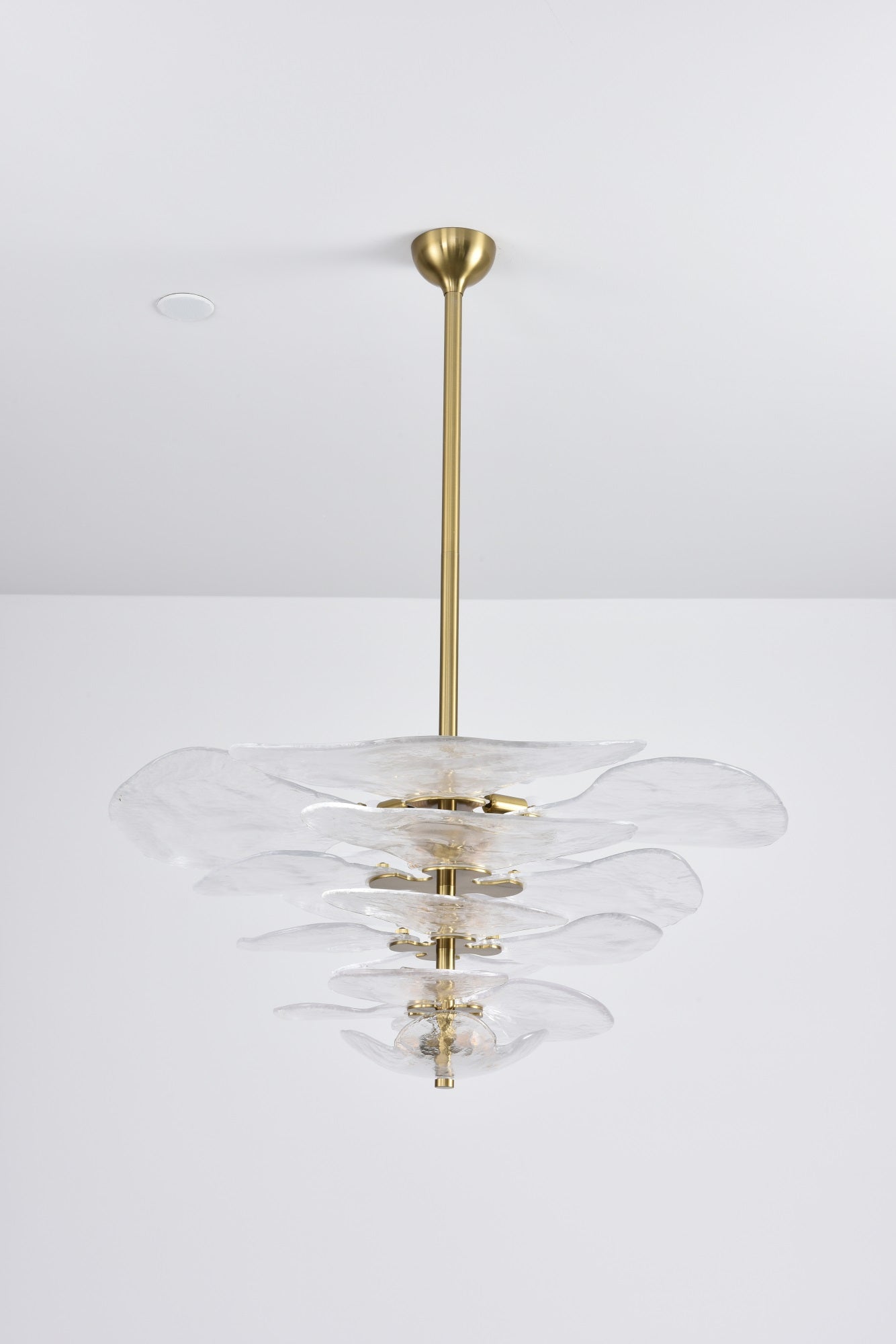 Crivs Chandelier Gold Murano Glass Petal Luxury