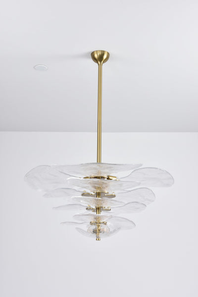 Crivs Chandelier Gold Murano Glass Petal Luxury