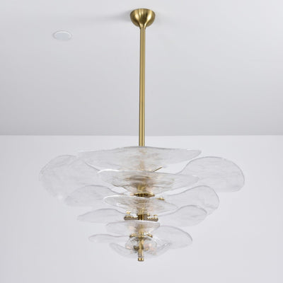 Crivs Chandelier Gold Murano Glass Petal Luxury