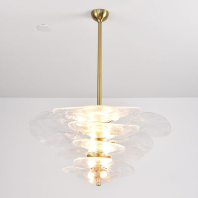 Crivs Chandelier Gold Murano Glass Petal Luxury