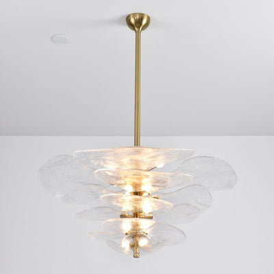 Crivs Chandelier Gold Murano Glass Petal Luxury