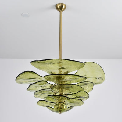 Crivs Chandelier Gold Murano Glass Petal Luxury