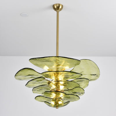Crivs Chandelier Gold Murano Glass Petal Luxury