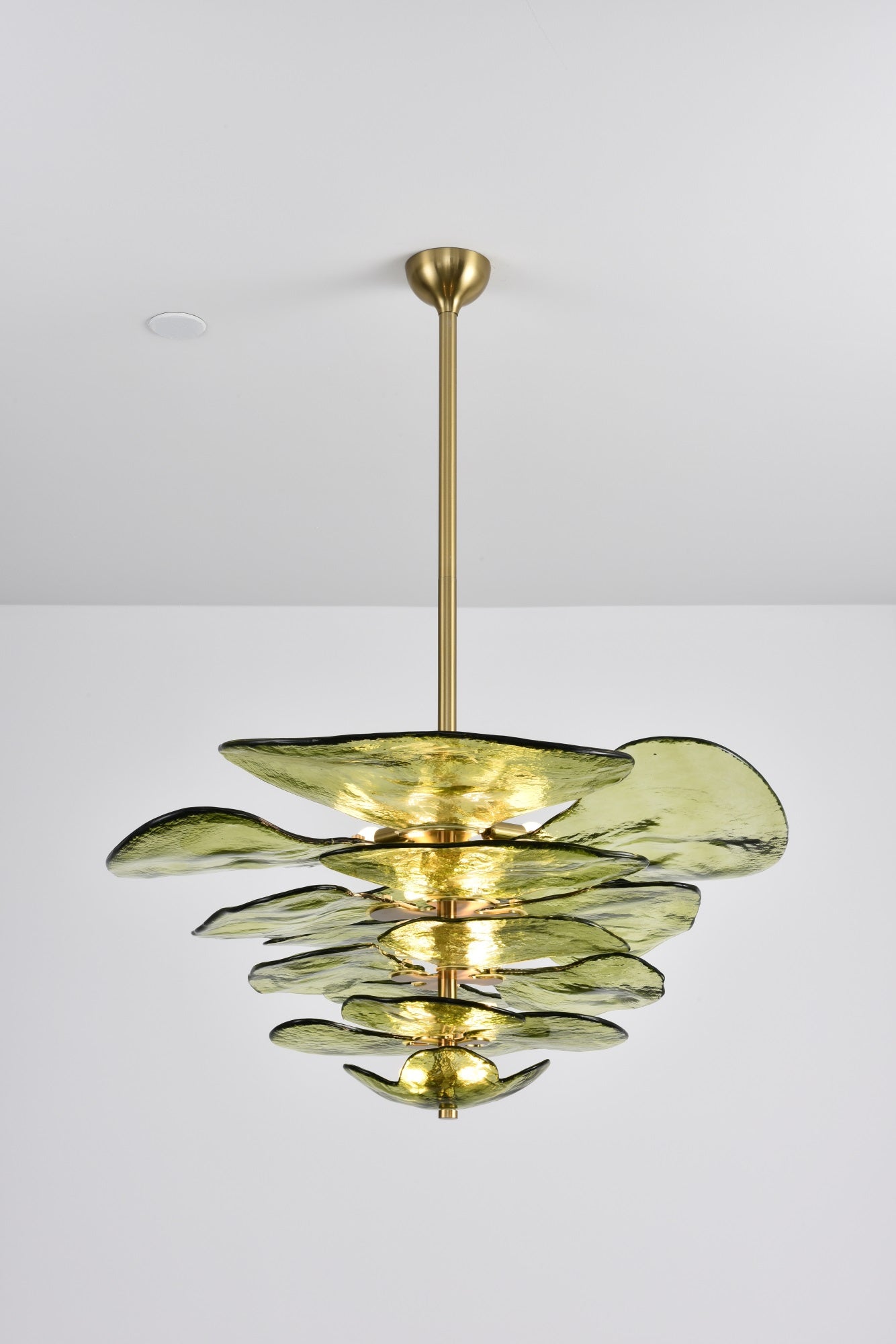 Crivs Chandelier Gold Murano Glass Petal Luxury