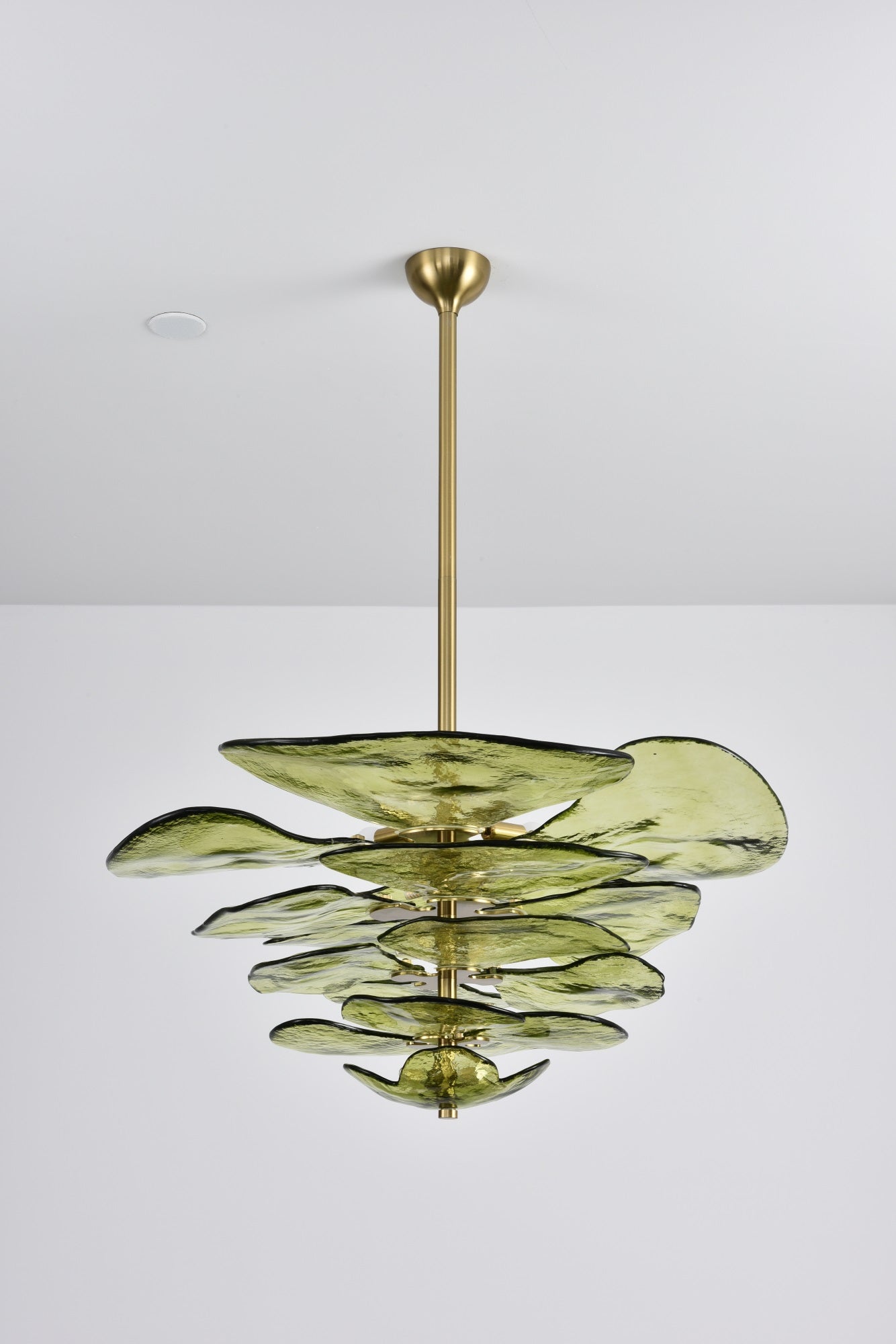 Crivs Chandelier Gold Murano Glass Petal Luxury