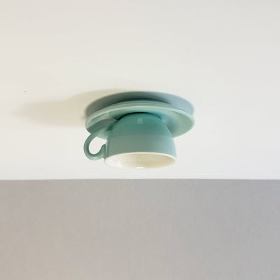 Valentina Modern Coffee Cups Ceramic Flush Ceiling Lighting - Neutral Decor