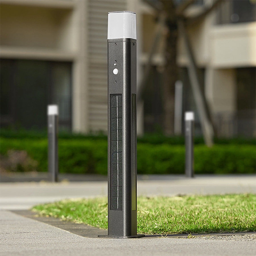 Seaan Sensor Torchiere Aluminum Outdoor Floor Lamp