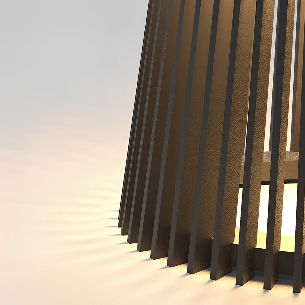Kin Round Cage RGB Solar Iron Outdoor Table Lanterns