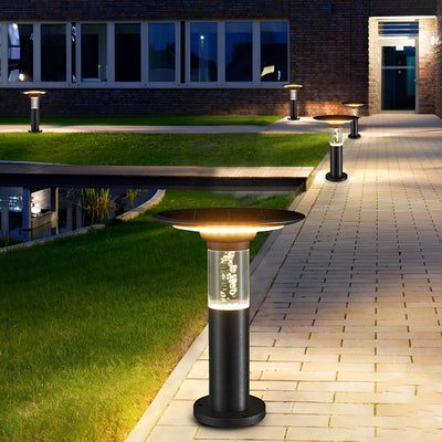 Nancy Solar Round Top Disk Aluminum Down Path Lighting