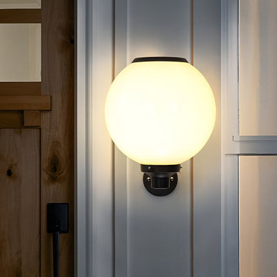 Silver Round LED Modern Aluminum Outdoor Wall Lamp