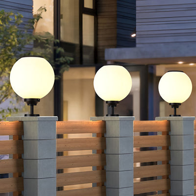 Hael Ball Three Step LED Aluminum Outdoor Post Caps Pillar Light