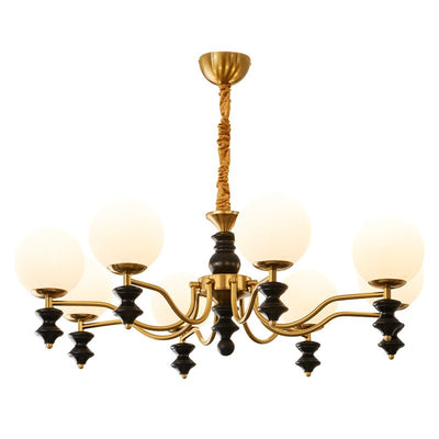 Ordore Traditional Elegance Vintage Wood Chandelier