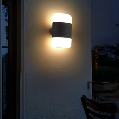 Delht Round Modern Aluminum Outdoor Wall Lamp