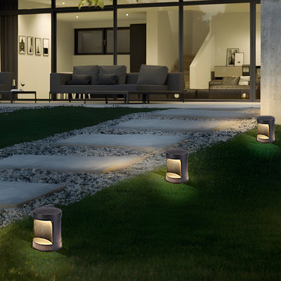 Scarlett Modern Cylinder Lawn Metal Outdoor Lamp