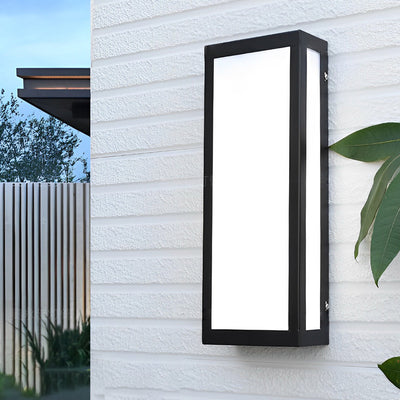 Wealy Rectangular LED Modern Iron Outdoor Exterior Light Wall Lamp