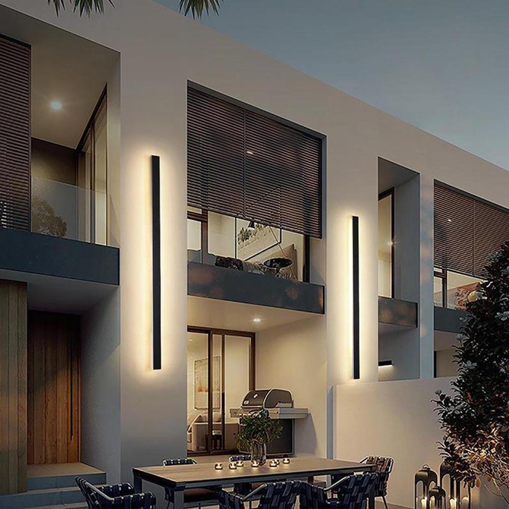 Blai Linear Modern LED Iron Outdoor Wall Lights