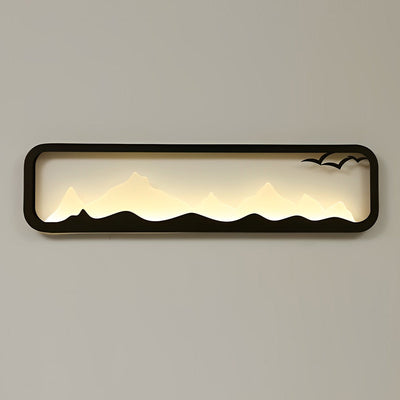 Geneva Rectangular Scenery Iron Outdoor Wall Lamp