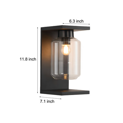 Serenay LED Modern Solar Glass Outdoor Wall Lights