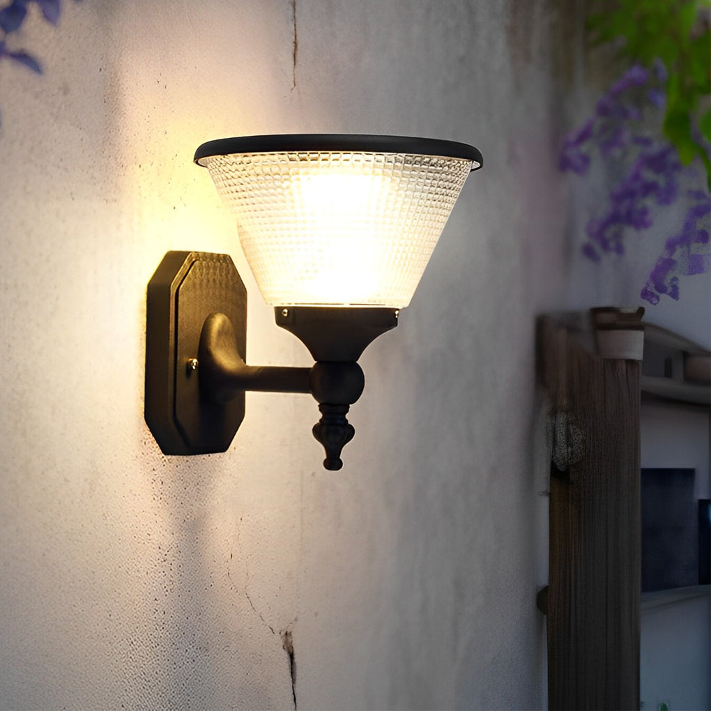 Merlin LED Classic Unique Solar Aluminum Outdoor Wall Light