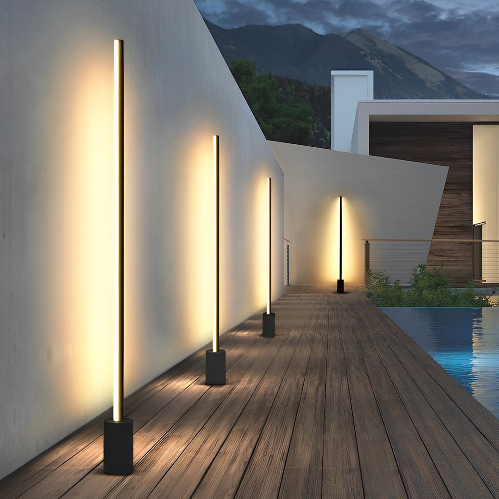 Hayle Minimalist Landscape Linear Aluminum Outdoor Light