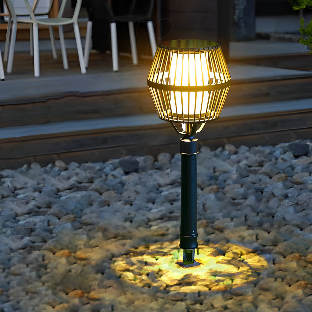 Deirdre Modern Solar Caged Aluminum Outdoor Lanterns