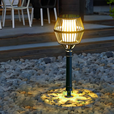 Deirdre Modern Solar Caged Aluminum Outdoor Lanterns