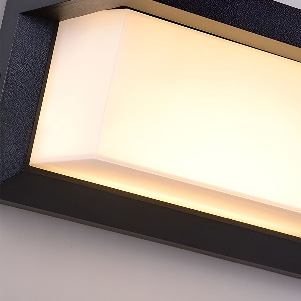 Luke Rectangle Control Induction Modern Aluminum Outdoor Sconces