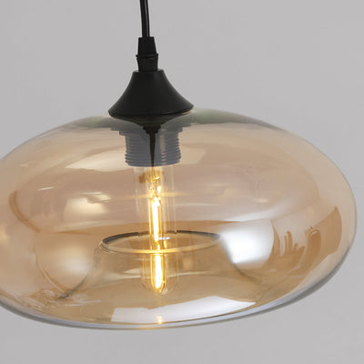Valentina Modern Bread Shaped Glass Pendant Light 6 Color Living Room - Neutral Decor