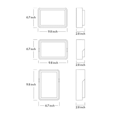 Stan Square Minimalist LED Aluminum Outdoor Wall Light