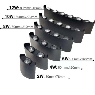 Ray Modern Rectangular Outdoor Wall Lamp Water-Wave - Neutral Decor