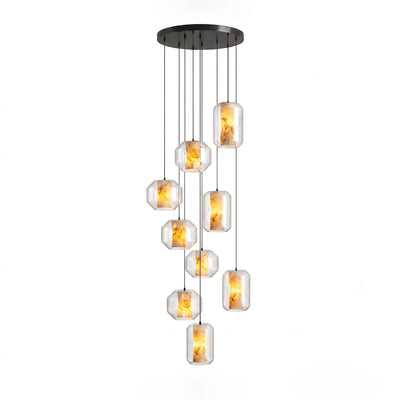 Edenborne Alabaster Glass Cylinder Pendant Light