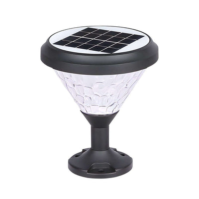Queenly High Round LED Solar Aluminum Outdoor Post/Pier Light