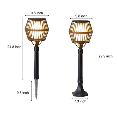 Deirdre Modern Solar Caged Aluminum Outdoor Lanterns