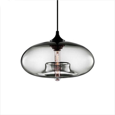 Valentina Modern Bread Shaped Glass Pendant Light 6 Color Living Room - Neutral Decor