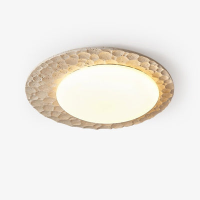 Travertine Organic Disc Ceiling Light