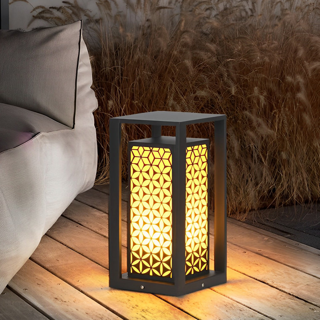 Gala Floral Pattern Unique Modern Metal Pathway Lights