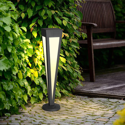 Migh RGB Square Top Conical Aluminum Outdoor Lawn Light
