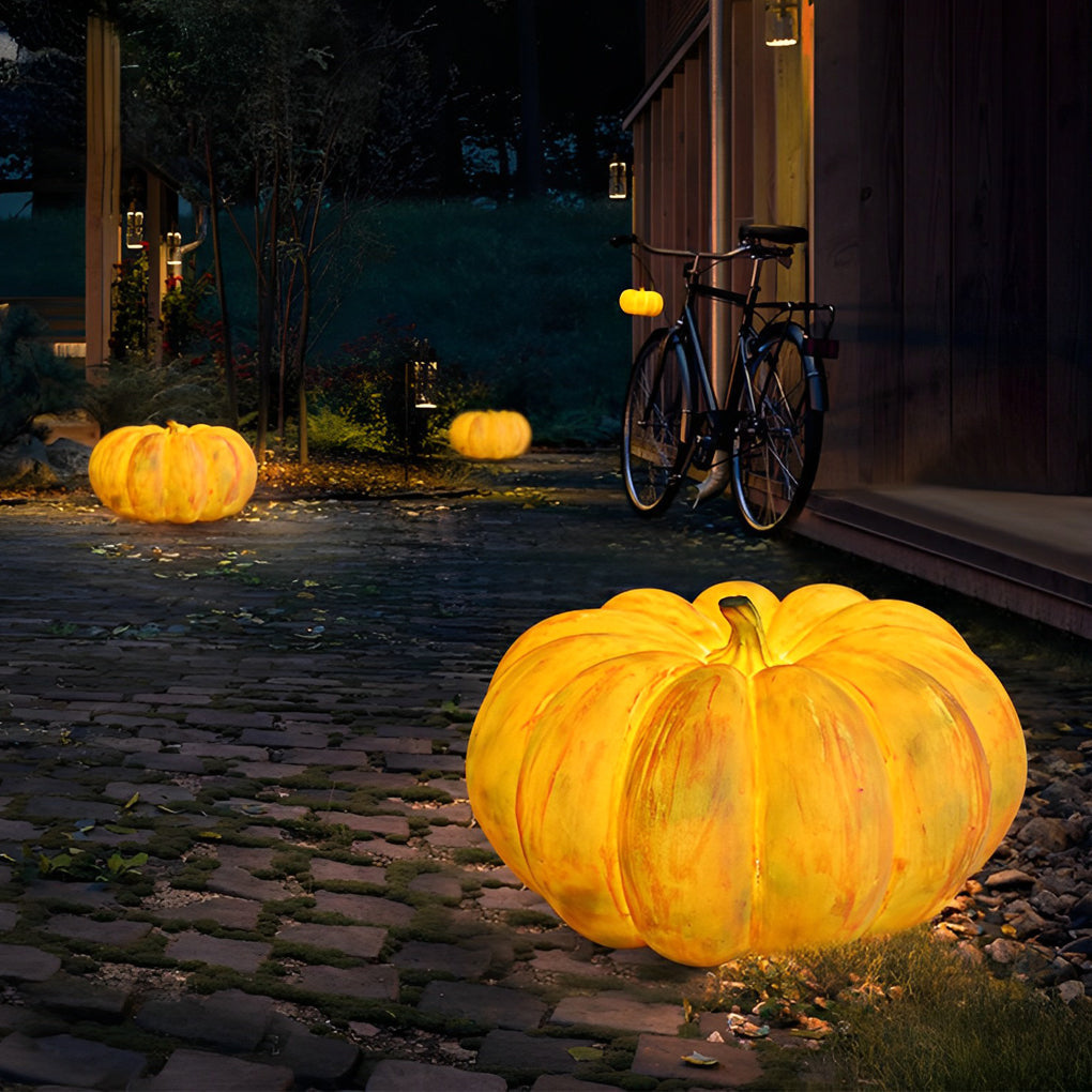 Millient Portable Pumpkin LED Resin Outdoor Lights