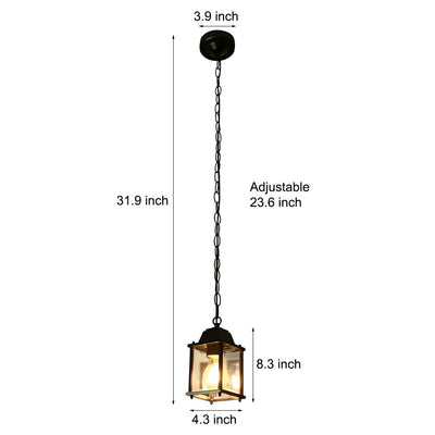 Alma Square Modern Glass Outdoor Pendant Lights