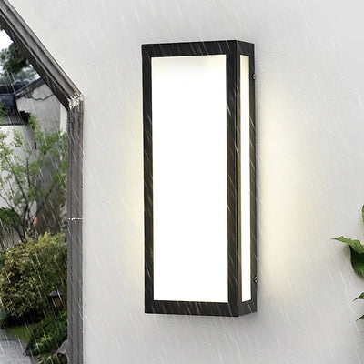 Wealy Rectangular LED Modern Iron Outdoor Exterior Light Wall Lamp