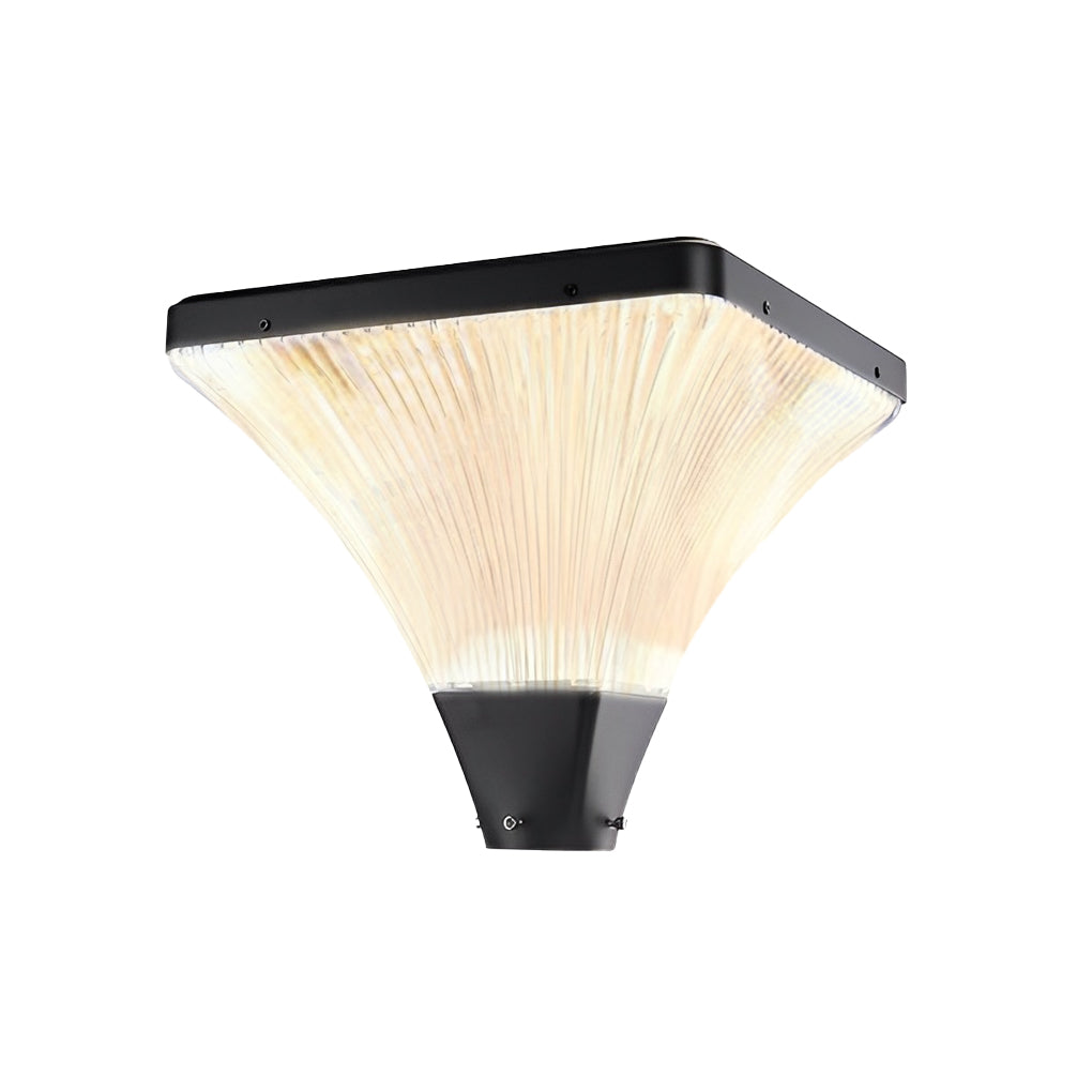 Strgth Stripes Square Modern Aluminum Outdoor Post Lamp