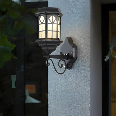 Blesed Retro LED Solar Aluminum Outdoor Wall Lamp