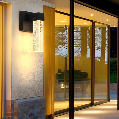 Veda LED Classic Modern Crystal Outdoor Wall Lamp