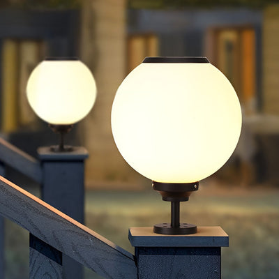Hael Ball Three Step LED Aluminum Outdoor Post Caps Pillar Light