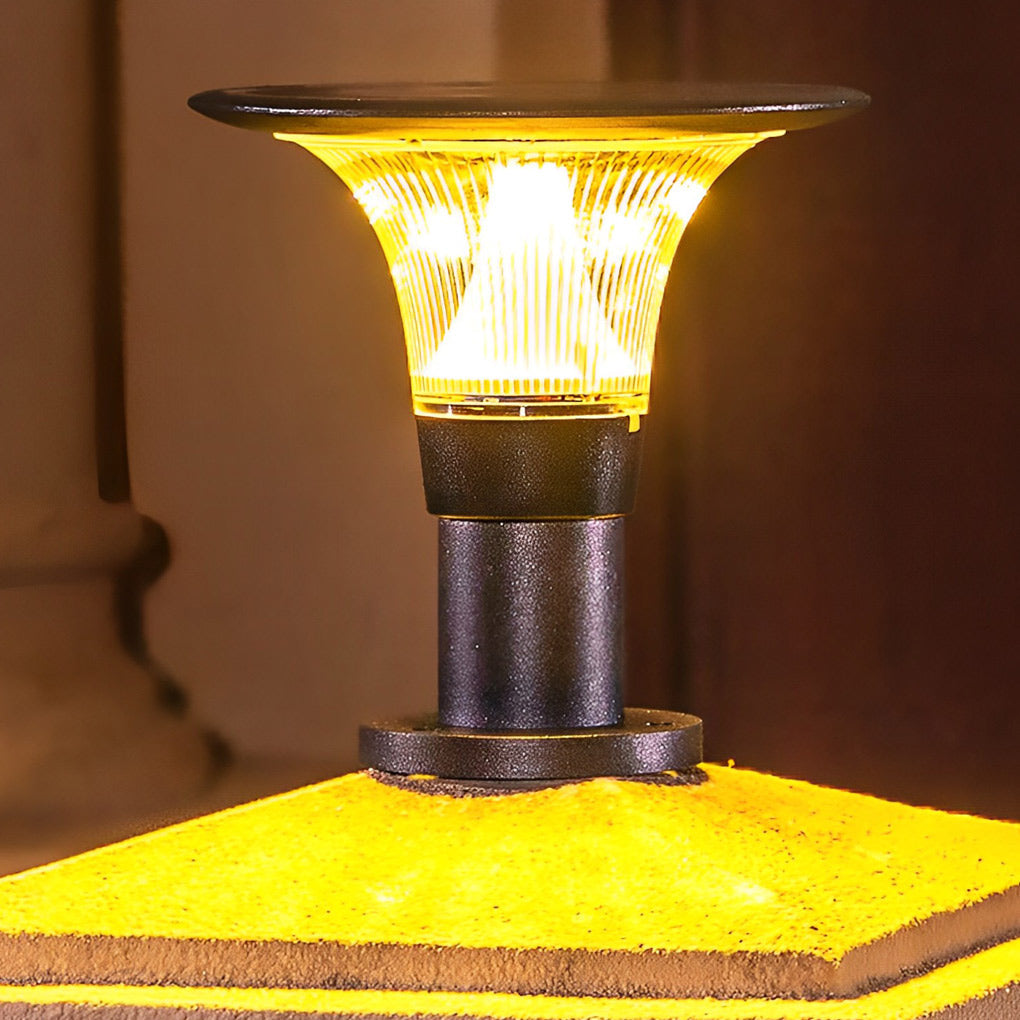 Juli Round LED Modern Aluminum Outdoor Fence Post Pillar Lamp