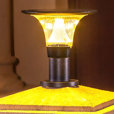 Juli Round LED Modern Aluminum Outdoor Fence Post Pillar Lamp