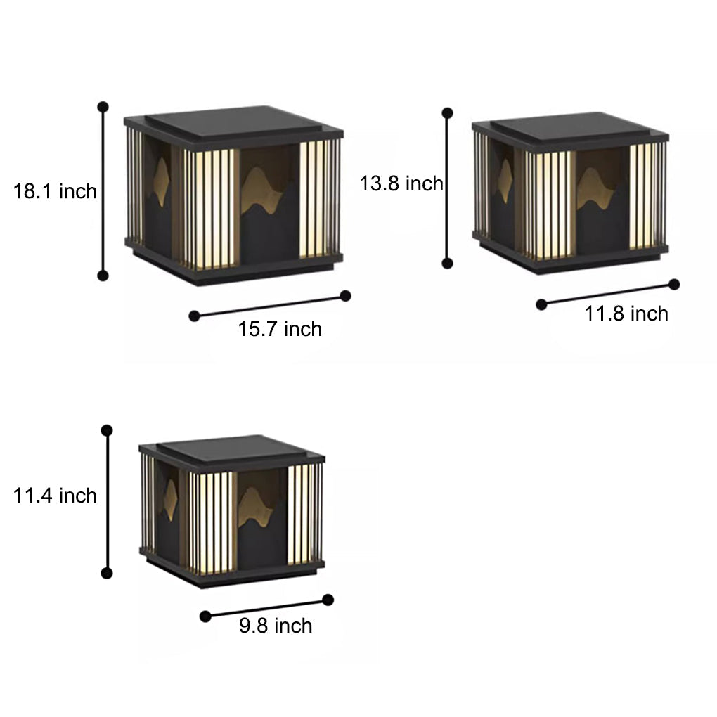 Gaiety LED Scenery Modern Steel Outdoor Post Caps Lights